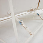 Garden Chair, Single Garden Chair, Aluminium Frame, White Cushions House Of Avana