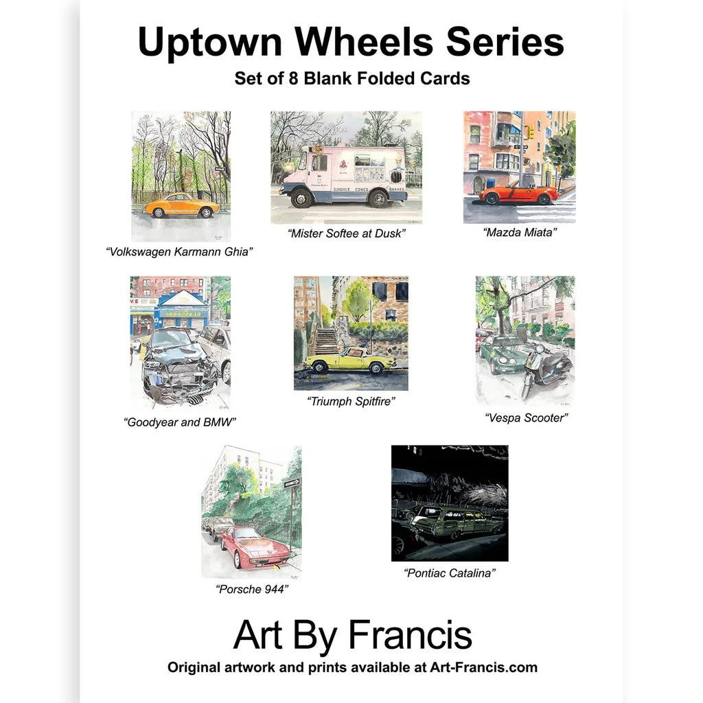 Notecards - Uptown Wheels (8-pack)