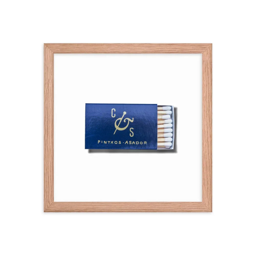 Cooks & Soldiers Framed Print matchbook photos