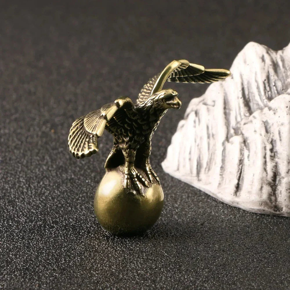 Antique Vintage Bronze Eagle Statue for Home Decor - House Of Avana