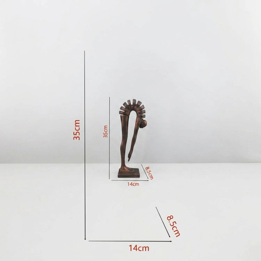 Modern Artistic Bending Human Sculpture | Figure Sculpture | angle view | Abstract home decor | House of Avana