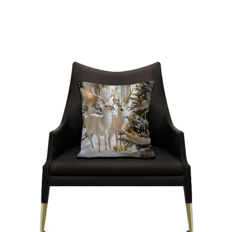 Cotton Christmas Pillow Covers, Santa Claus Pattern, Nordic Style Home Decor - House Of Avana