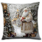 Cotton Christmas Pillow Covers, Santa Claus Pattern, Nordic Style Home Decor - House Of Avana [[SKU:HOA-CUS-019]]