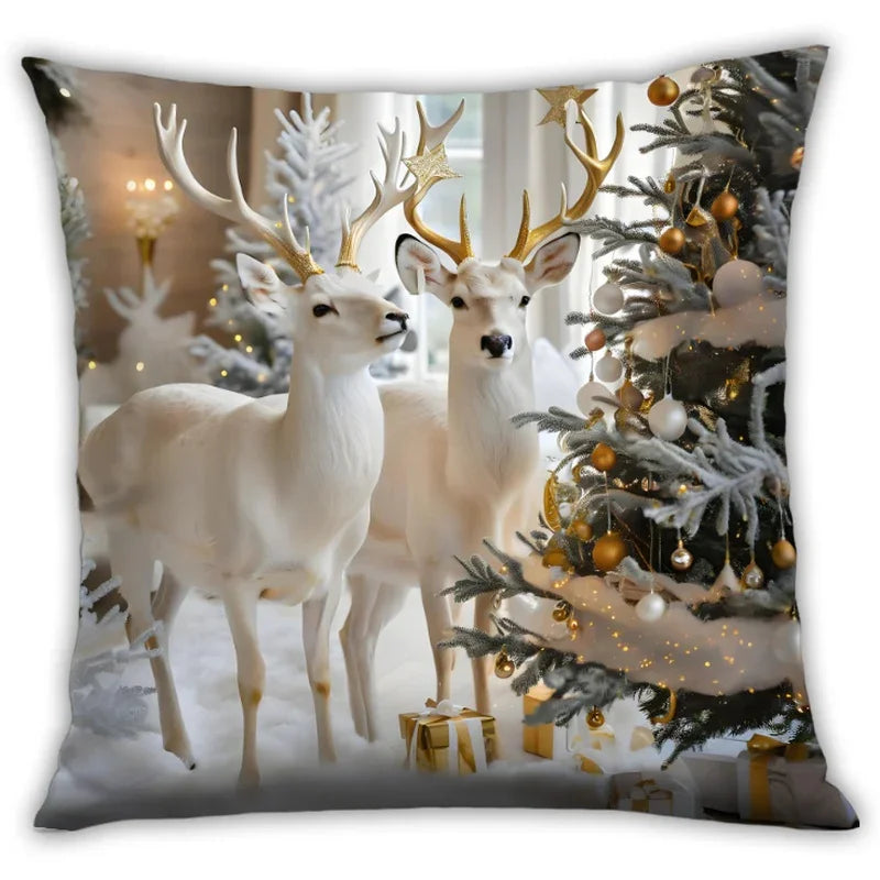 Cotton Christmas Pillow Covers, Santa Claus Pattern, Nordic Style Home Decor - House Of Avana