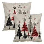 Cotton Throw Covers, Beige Snowflake Design, 40.64x45.72 Cm Single-sided Printed Pink and White - House Of Avana