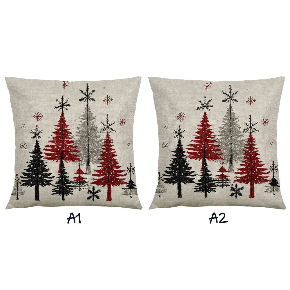 Cotton Throw Covers, Beige Snowflake Design, 40.64x45.72 Cm Single-sided Printed Pink and White - House Of Avana