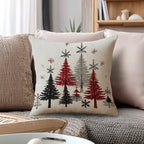 Cotton Throw Covers, Beige Snowflake Design, 40.64x45.72 Cm Single-sided Printed Pink and White - House Of Avana