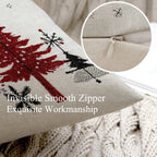 Cotton Throw Covers, Beige Snowflake Design, 40.64x45.72 Cm Single-sided Printed Pink and White - House Of Avana