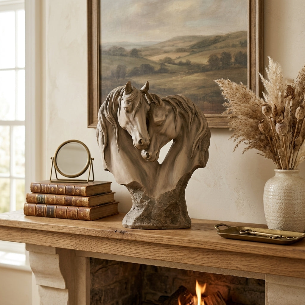 Loving Horses Pair Sculpture