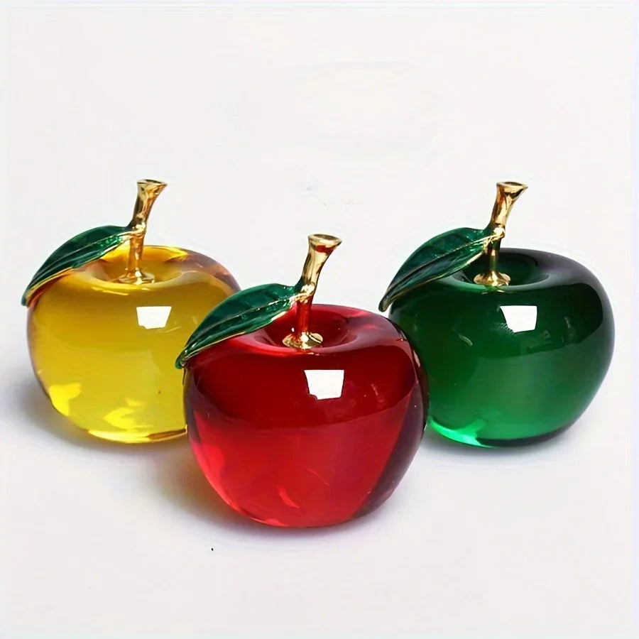 [Crystal Apple | Creative] Crystal Apple | Creative Gift, Handmade Holiday Decor, Ornament for Vehicle And Home - 1pc House Of Avana
