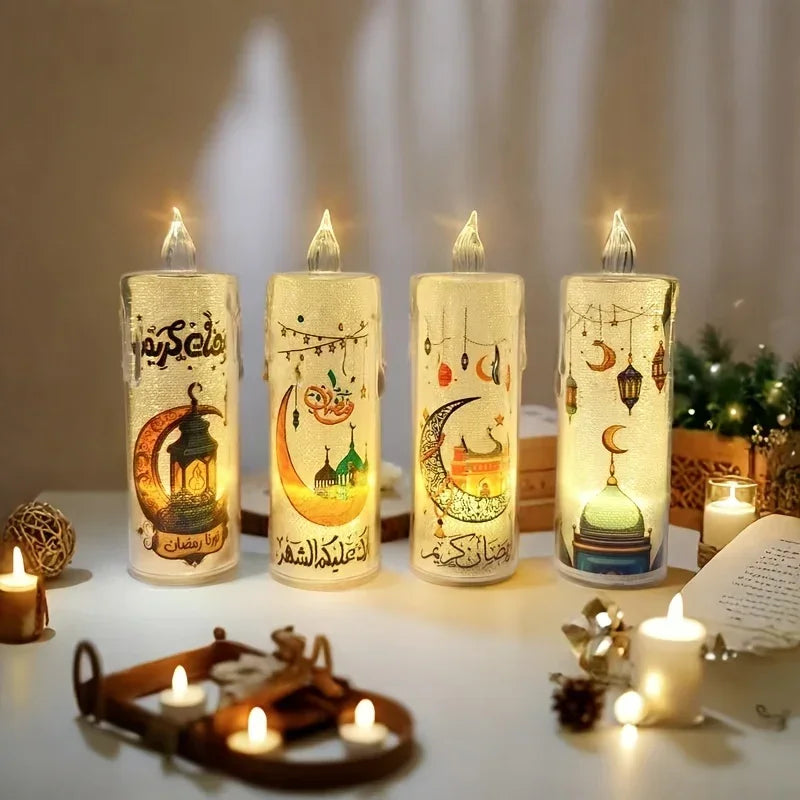 Crystal Electronic Candle Lights - Battery-Powered LED