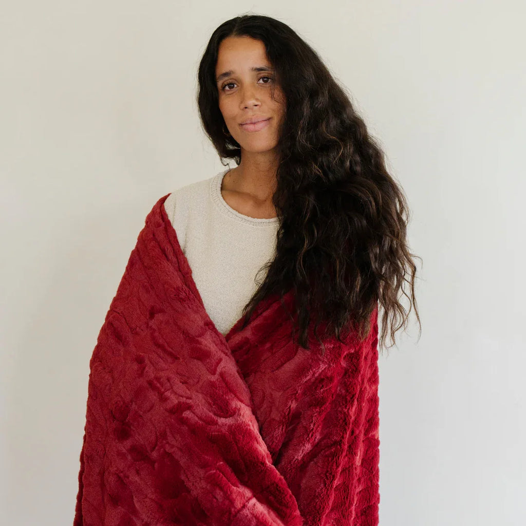 PATTERNED FAUX FUR THROW BLANKETS