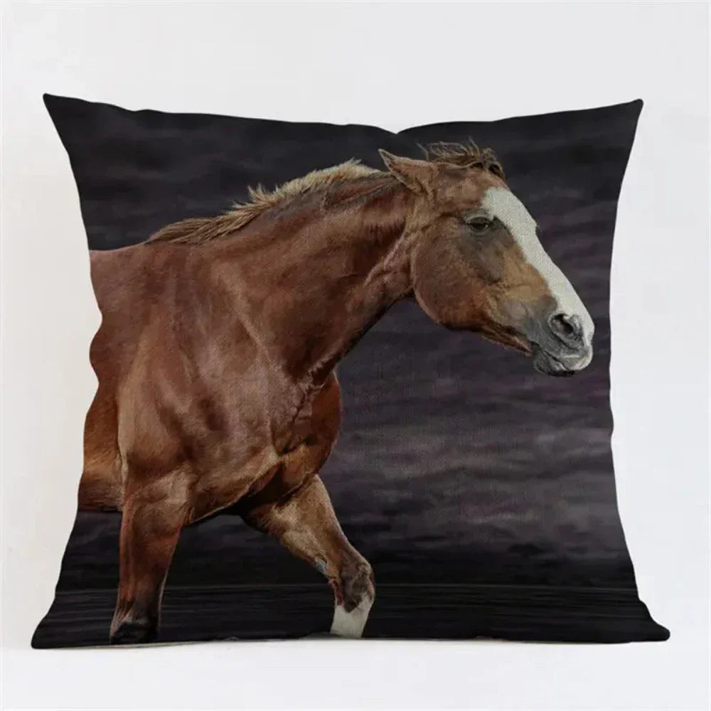 Decorative Horse Print Cushion Cover - House Of Avana