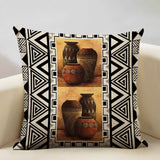 African Painting Printed Cushion Cover Double sided print House Of Avana