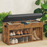 Extra Long Shoe Storage Bench With Cushioned Seat - 39.4 Inch Entryway Organizer, Hidden Storage Ottoman For Living Room, Holds 300lbs House Of Avana