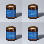 Custom Outie Wellness Fact | Soy Wax Scented Candle, side view - House Of Avana