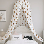 Cute Dog Paw Printed Canopy PushpLinen