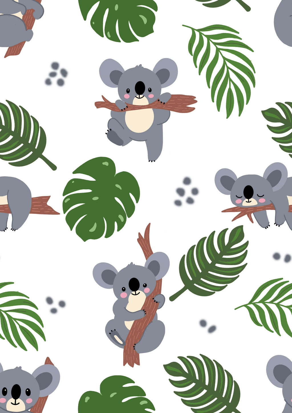 Cute Koala Printed Canopy PushpLinen
