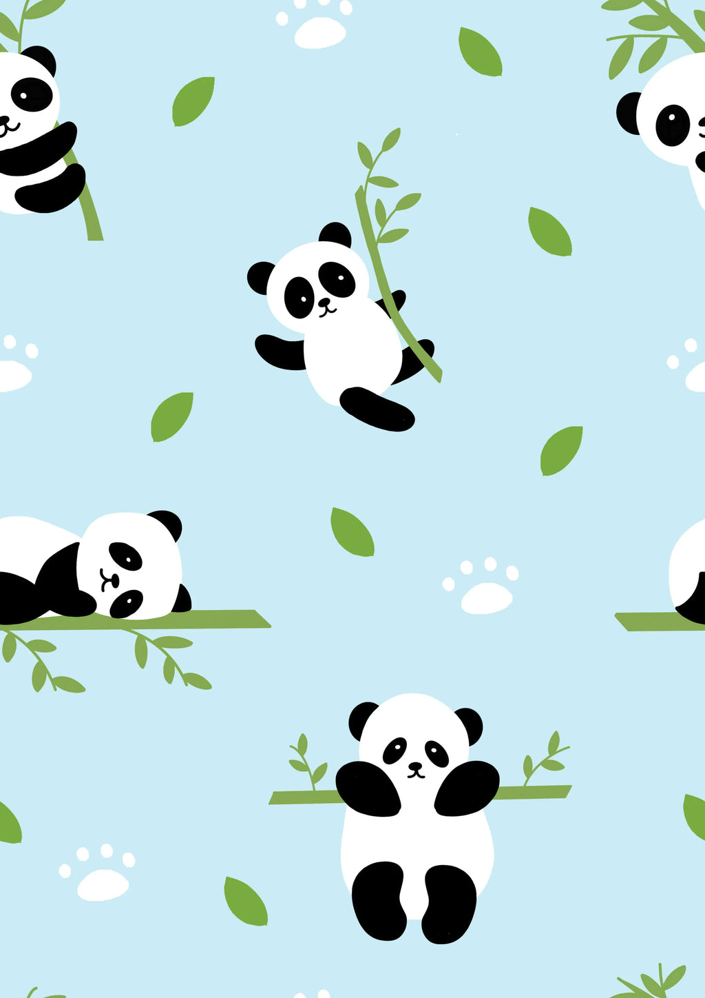 Cute Panda with Bamboo Tree Printed Canopy PushpLinen