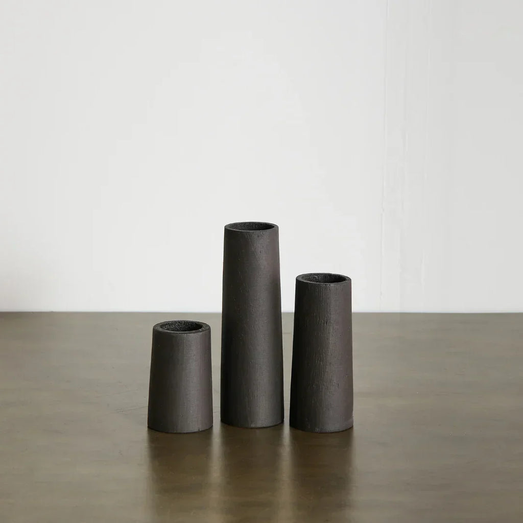 Cylinder Eucalyptus Wood Tealight Candle Holder Kanju Interiors