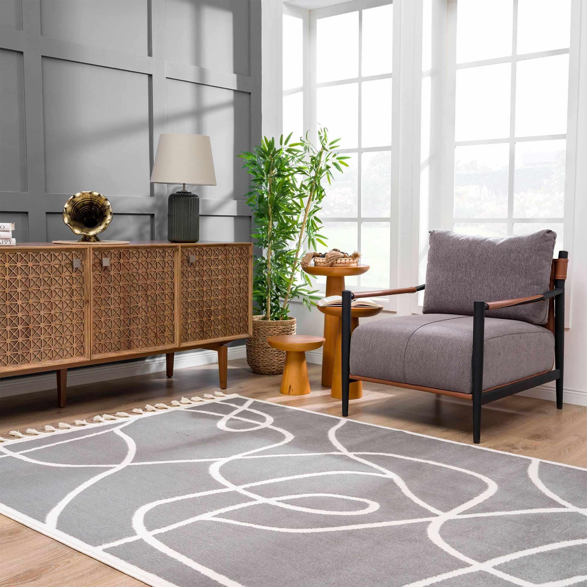 Azana Gray Area Rug Hauteloom