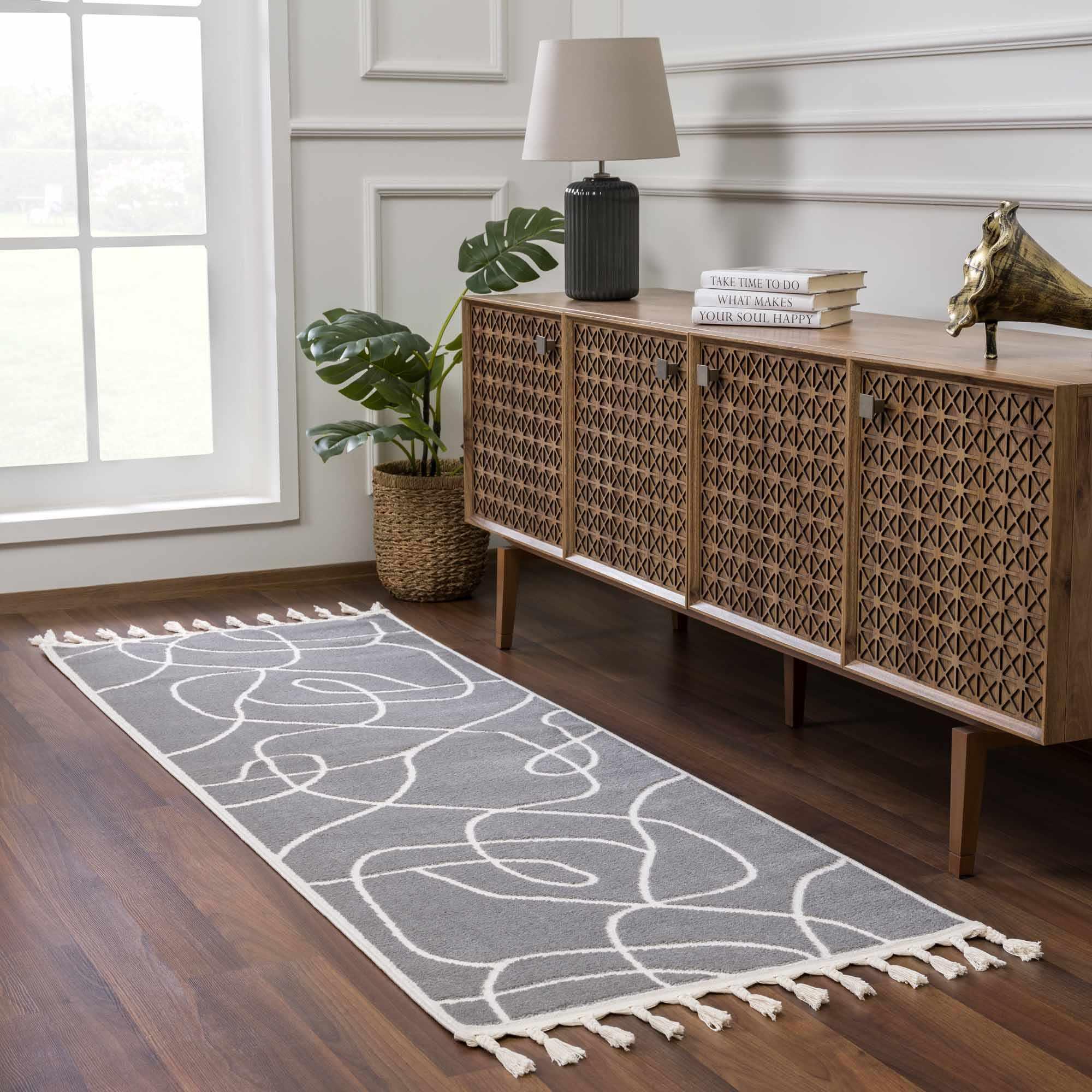 Azana Gray Area Rug Hauteloom