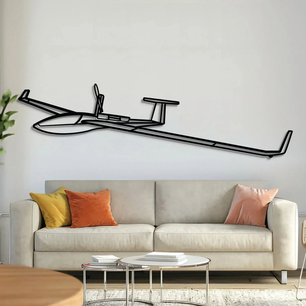 Dg-800b Angle Metal Aircraft Wall Art - Ncp0547, front view - House Of Avana