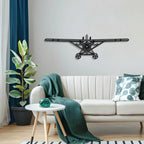 Dhc-2 Beaver Metal Aircraft Wall Art - Ncp0549, back view - House Of Avana