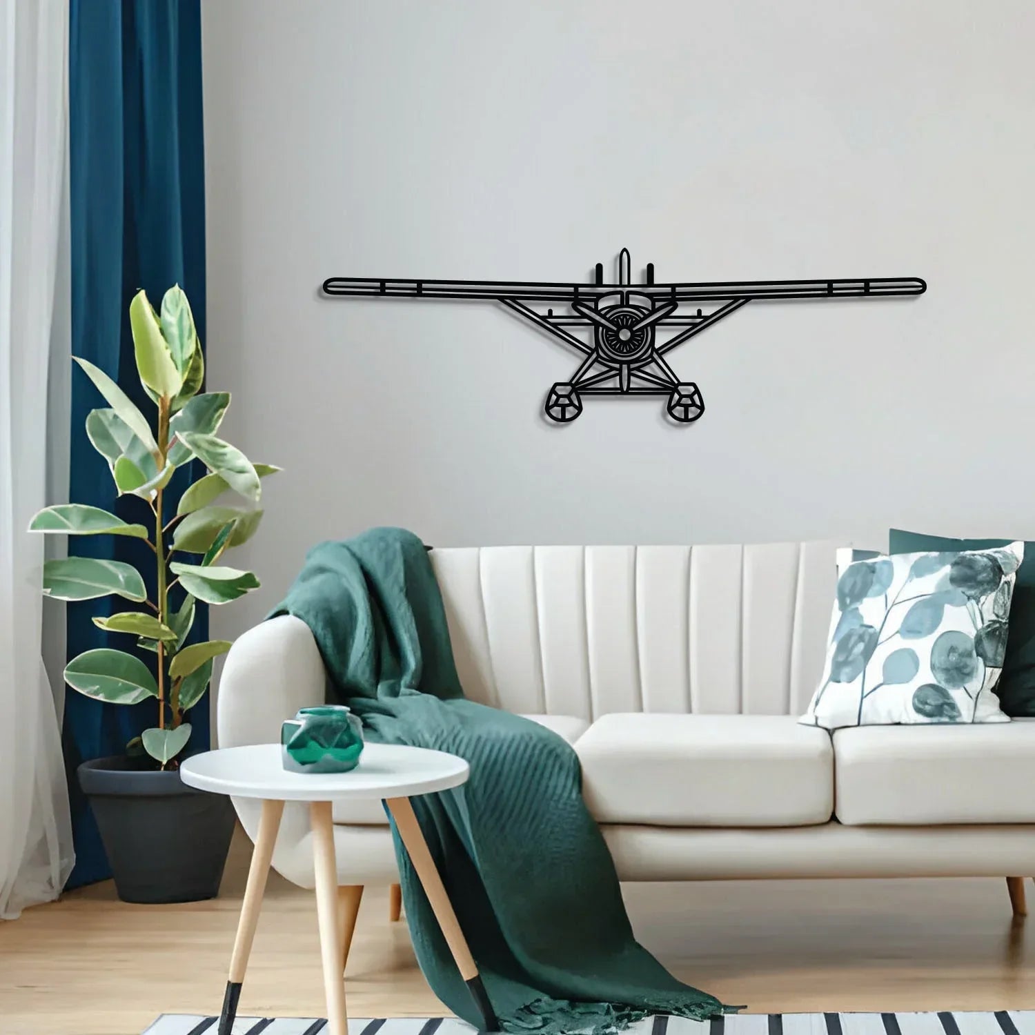 Dhc-2 Beaver Metal Aircraft Wall Art - Ncp0549, back view - House Of Avana