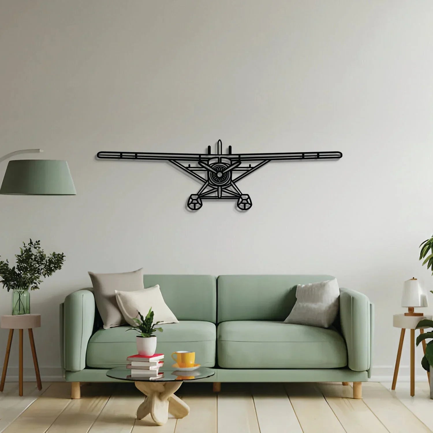 Dhc-2 Beaver Metal Aircraft Wall Art - Ncp0549, side view - House Of Avana