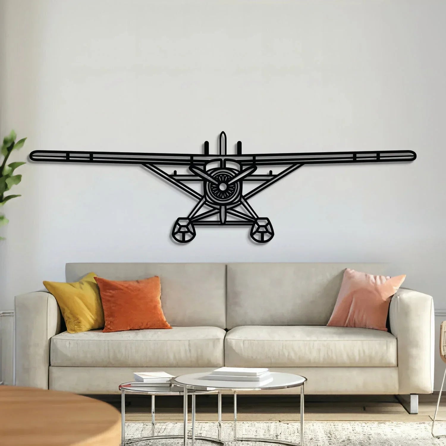 Dhc-2 Beaver Metal Aircraft Wall Art - Ncp0549, front view - House Of Avana