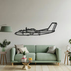 Dhc-7 Metal Aircraft Wall Art - Ncp0550, side view - House Of Avana