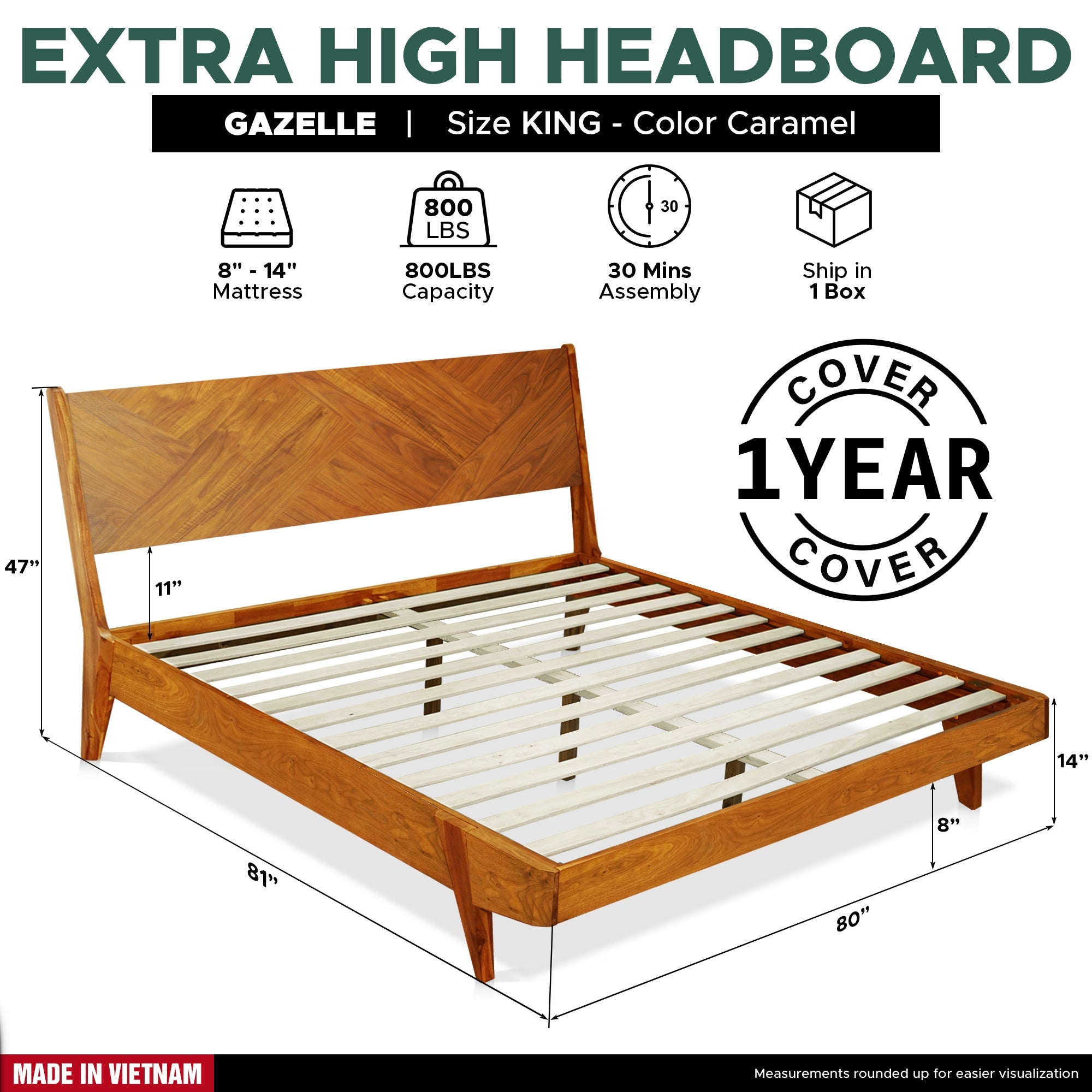 Gazelle Platform Bed Frame