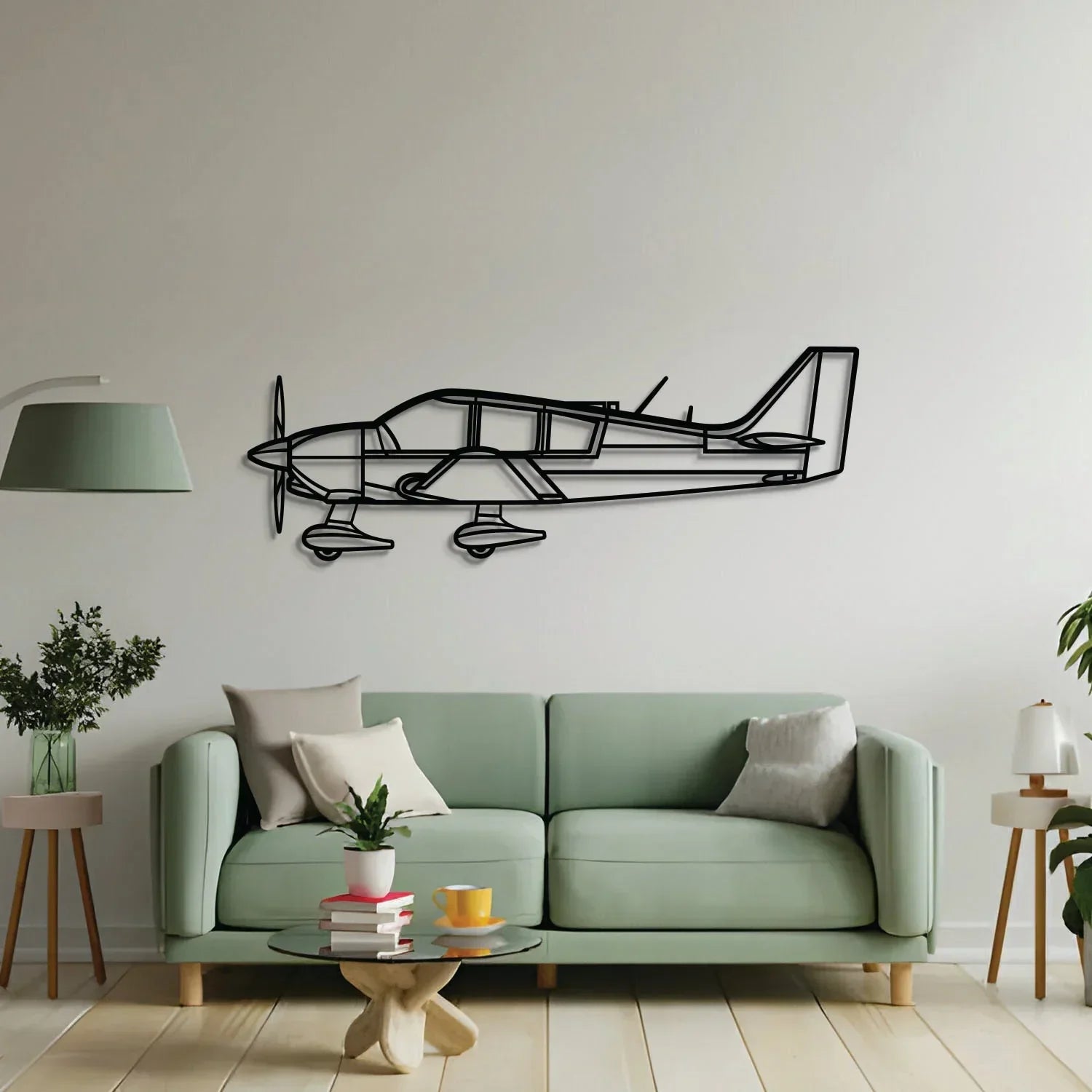 Dr400 Metal Aircraft Wall Art - Ncp0552, side view - House Of Avana