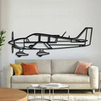 Dr400 Metal Aircraft Wall Art - Ncp0552, front view - House Of Avana