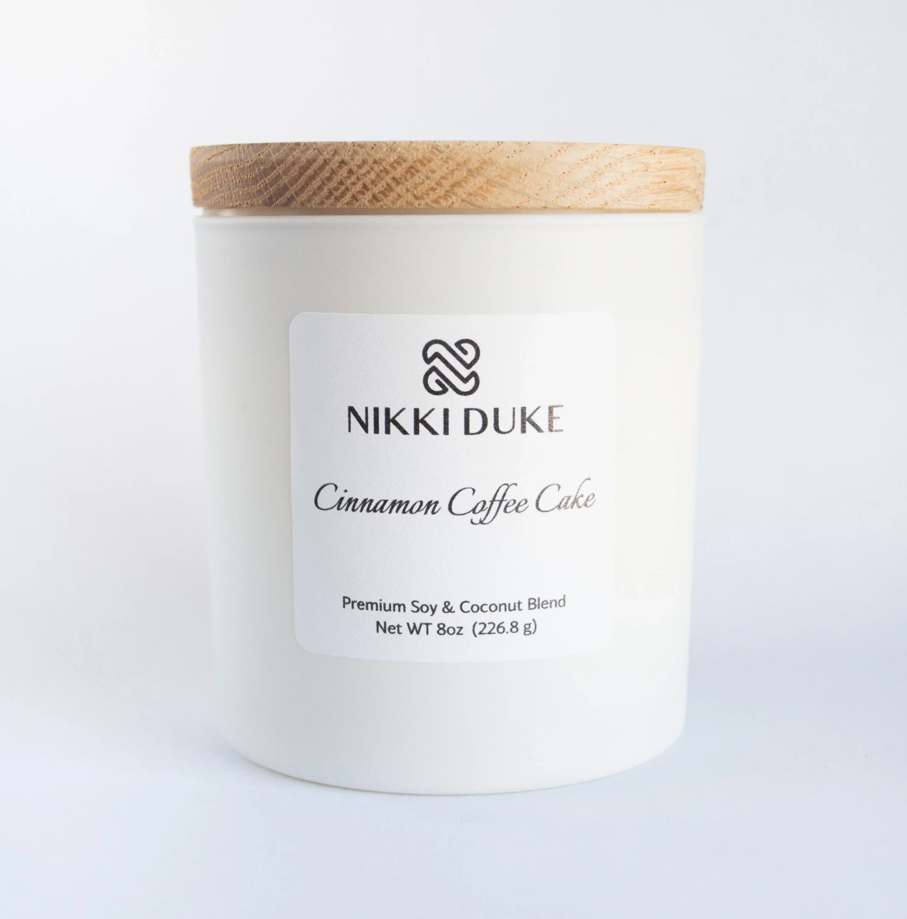 Nikki Duke Cinnamon Coffee Cake 8 oz Premium Soy + Coconut Candle Nikki Duke