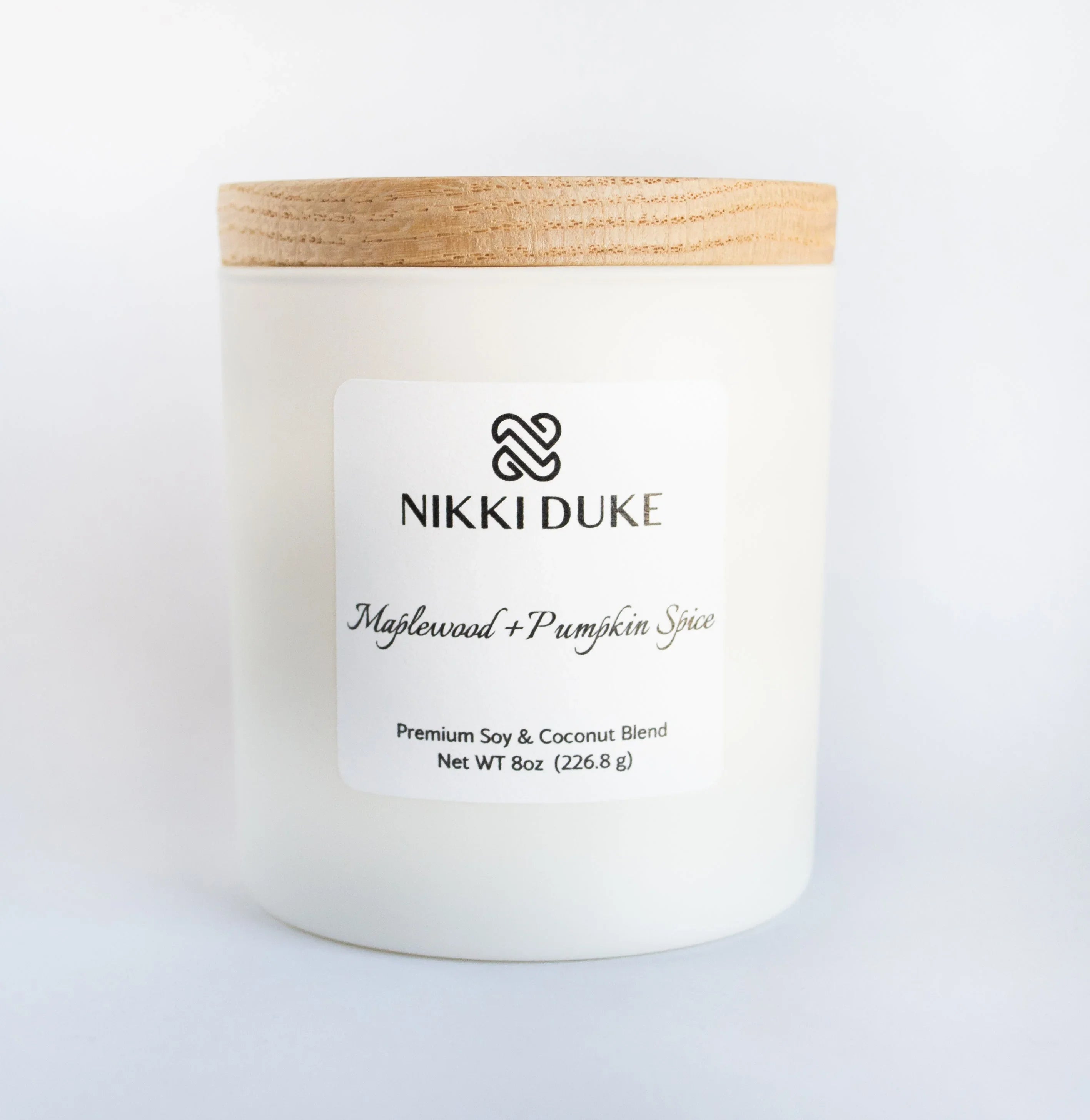 Nikki Duke Maplewood + Pumpkin Spice 8 oz Premium Soy + Coconut Candle Nikki Duke