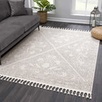 Birdwood Cream & Brown Area Rug Hauteloom
