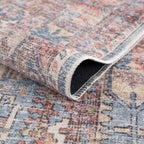 Burnt Orange Holi-2300 Washable Area Rug Hauteloom