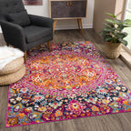 Burnt Orange Ojus Area Rug Hauteloom