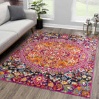 Burnt Orange Ojus Area Rug Hauteloom