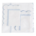 600 Thread Count Scallop Rope Embroidered Cotton Duvet Set Mélange Home