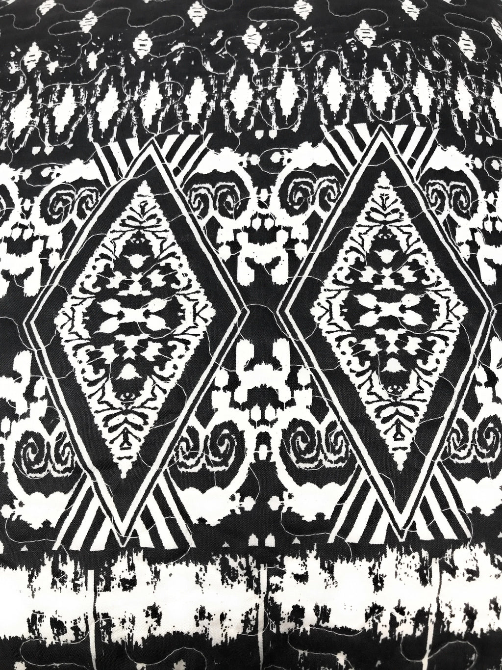 DaDa Bedding Aztec Black & White Diamonds Throw Pillow Covers - 18" x 18" 2-Pack (C14800-1-CC) DaDalogy Bedding Collection