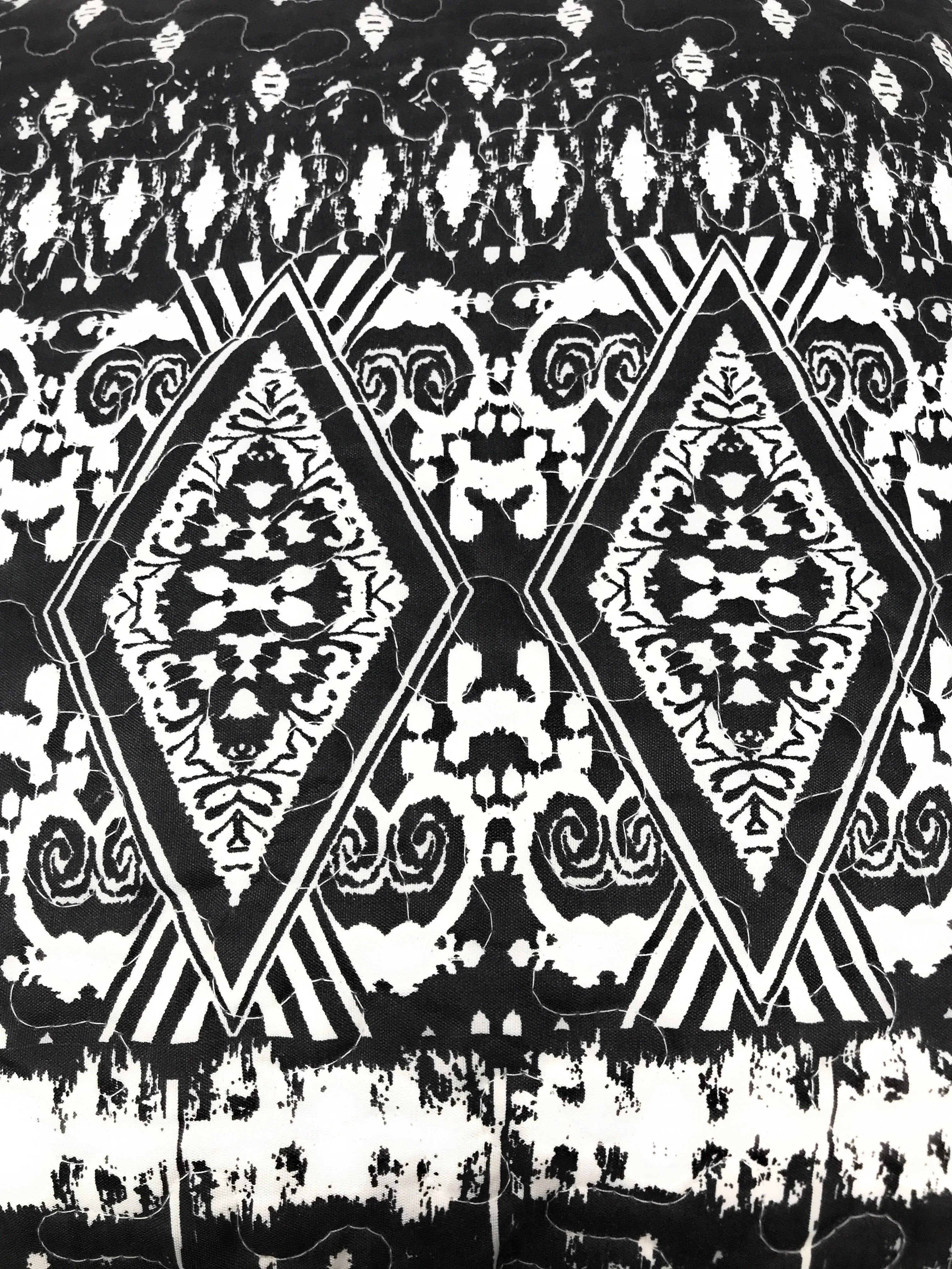 DaDa Bedding Aztec Black & White Diamonds Throw Pillow Covers - 18" x 18" 2-Pack (C14800-1-CC) DaDalogy Bedding Collection