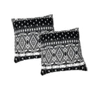 DaDa Bedding Aztec Black & White Diamonds Throw Pillow Covers - 18" x 18" 2-Pack (C14800-1-CC) DaDalogy Bedding Collection