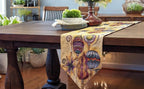 DaDa Bedding Bohemian Ornaments Colorful Holiday Lanterns Tapestry Dining Table Runner (14916) DaDalogy Bedding Collection