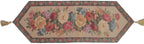 DaDa Bedding Breath of Spring Colorful Floral Beige Brown Tapestry Dining Table Runner (3089) DaDalogy Bedding Collection