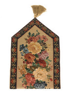 DaDa Bedding Breath of Spring Colorful Floral Beige Brown Tapestry Dining Table Runner (3089) DaDalogy Bedding Collection