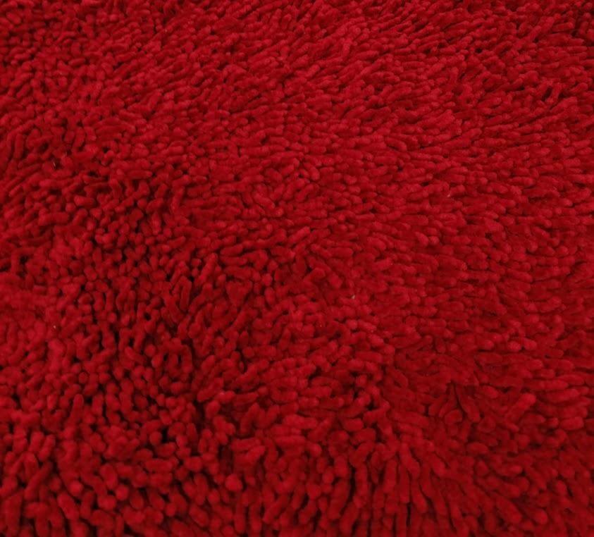 DaDa Bedding Burgundy Red Shaggy Soft Chenille Noodle Carpet Rug Bath Mat DaDalogy Bedding Collection
