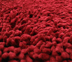 DaDa Bedding Burgundy Red Shaggy Soft Chenille Noodle Carpet Rug Bath Mat DaDalogy Bedding Collection